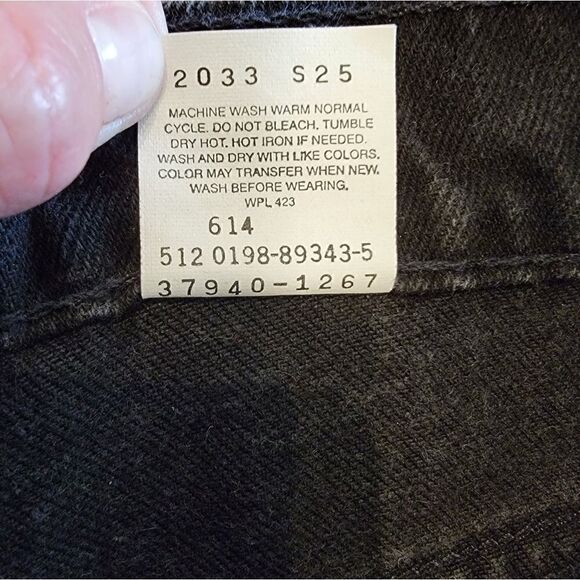 Levi’s 912 vintage white tab black shorts USA sz 5 - Picture 4 of 4